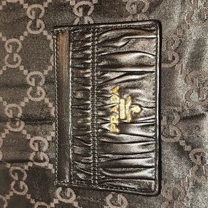 Authentic Prada Leather Card Case